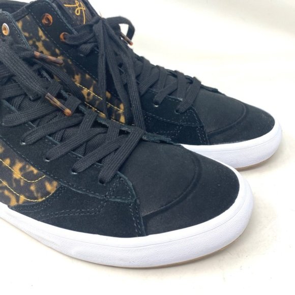 VANS Lizzie Tortoise Sneakers Dark Brown Suede Canvas Shoe Skate Men VN0A4BX1YI5 - Picture 4 of 9